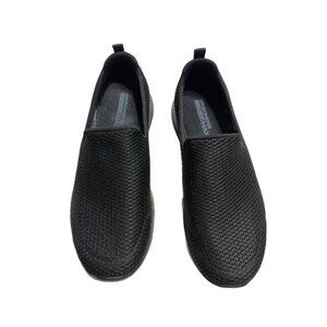 Skechers Go Walk Joy Womens 7.5 Black Knit Mesh Goga Mat Slip On Sneakers